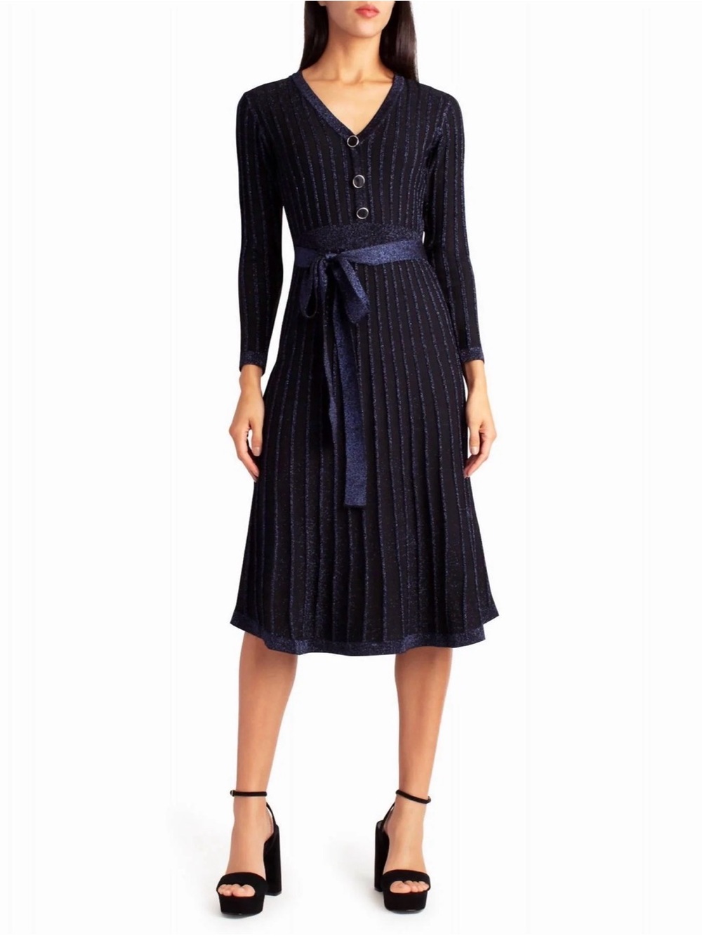 Nicole Miller - Knit Fit And Flare Valentina Dress M